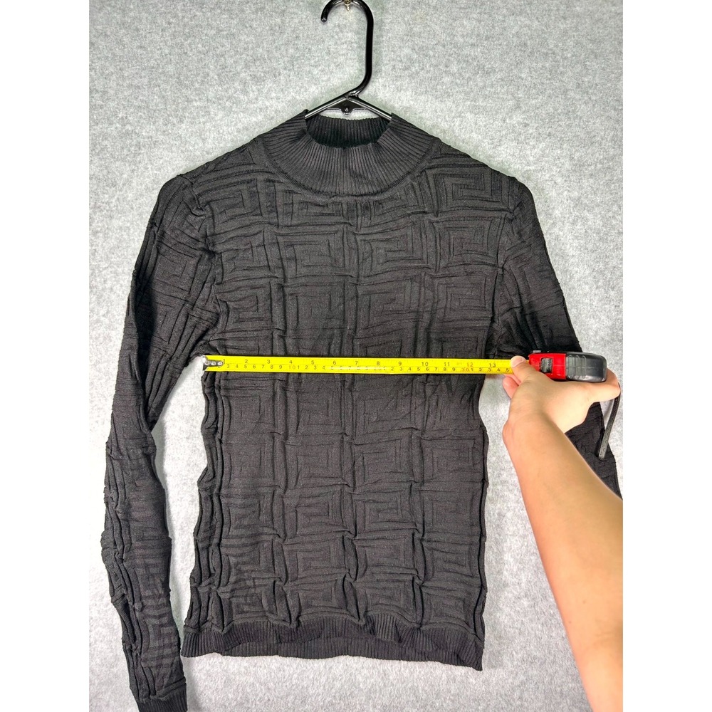 Full Circle Trends Women's Small All Over Textured Stretchy Mock Neck Pullover - Picture 4 of 7